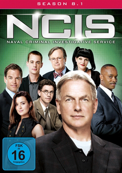 DVD-Hülle mit einer Gruppe von Leuten in Anzügen. Der Text lautet "NCIS Naval Criminal Investigative Service".