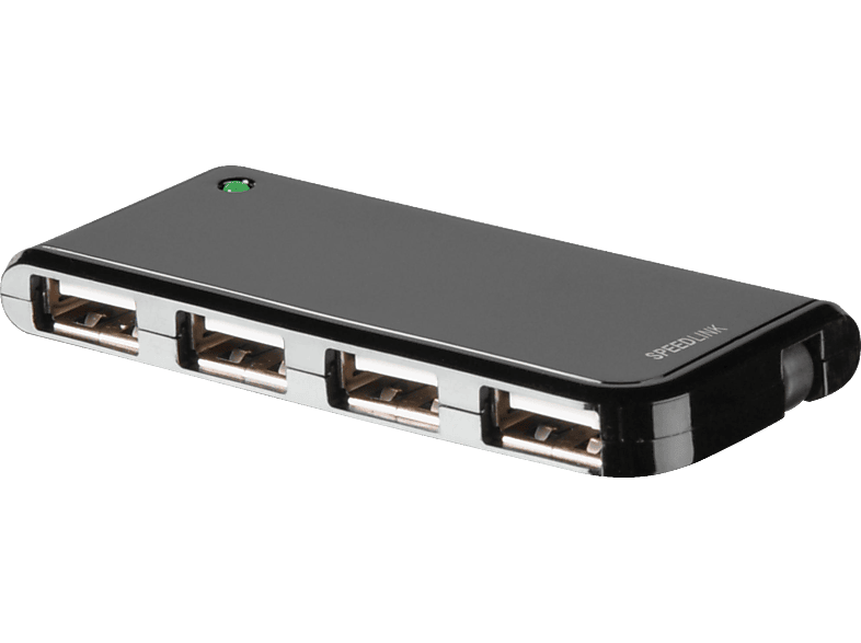 HUB, USB 4 USB SPEEDLINK Port, Schwarz aktiver Hub