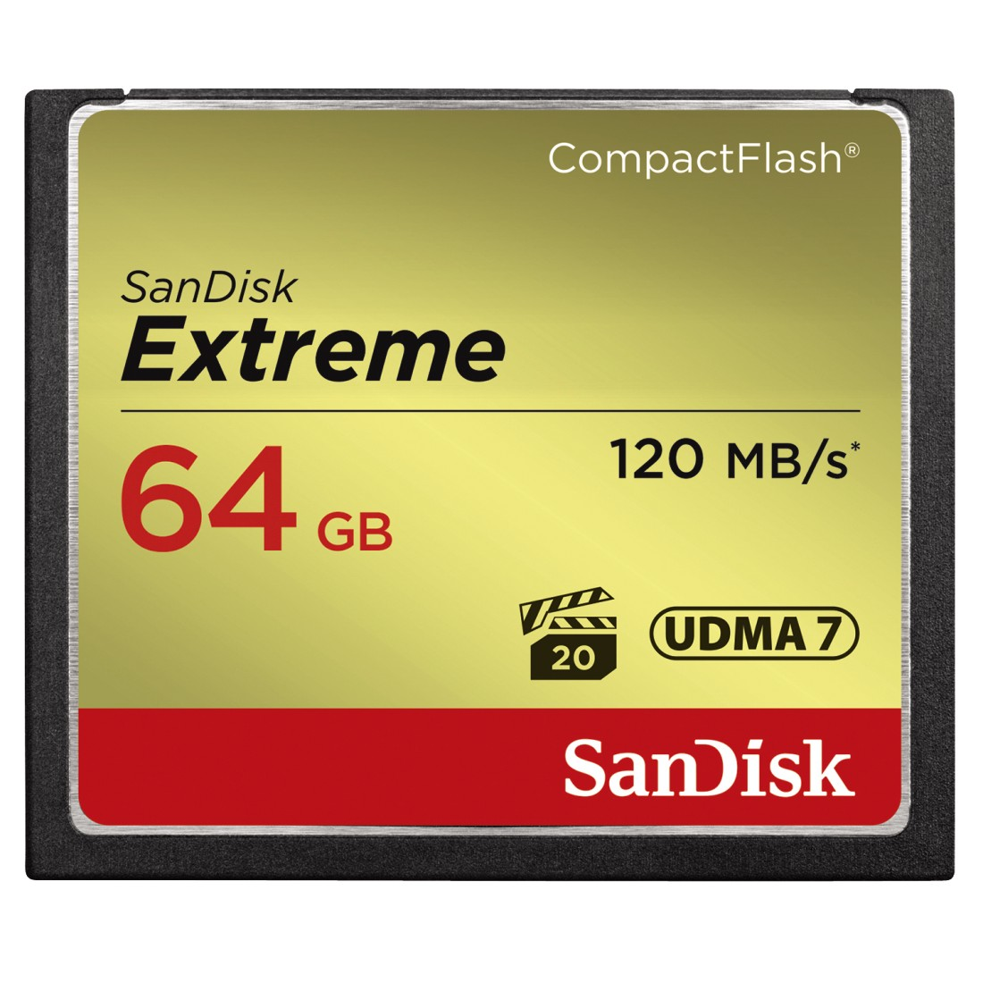 SANDISK Extreme, Compact Flash Speicherkarte, 64 GB, 120 MB/s