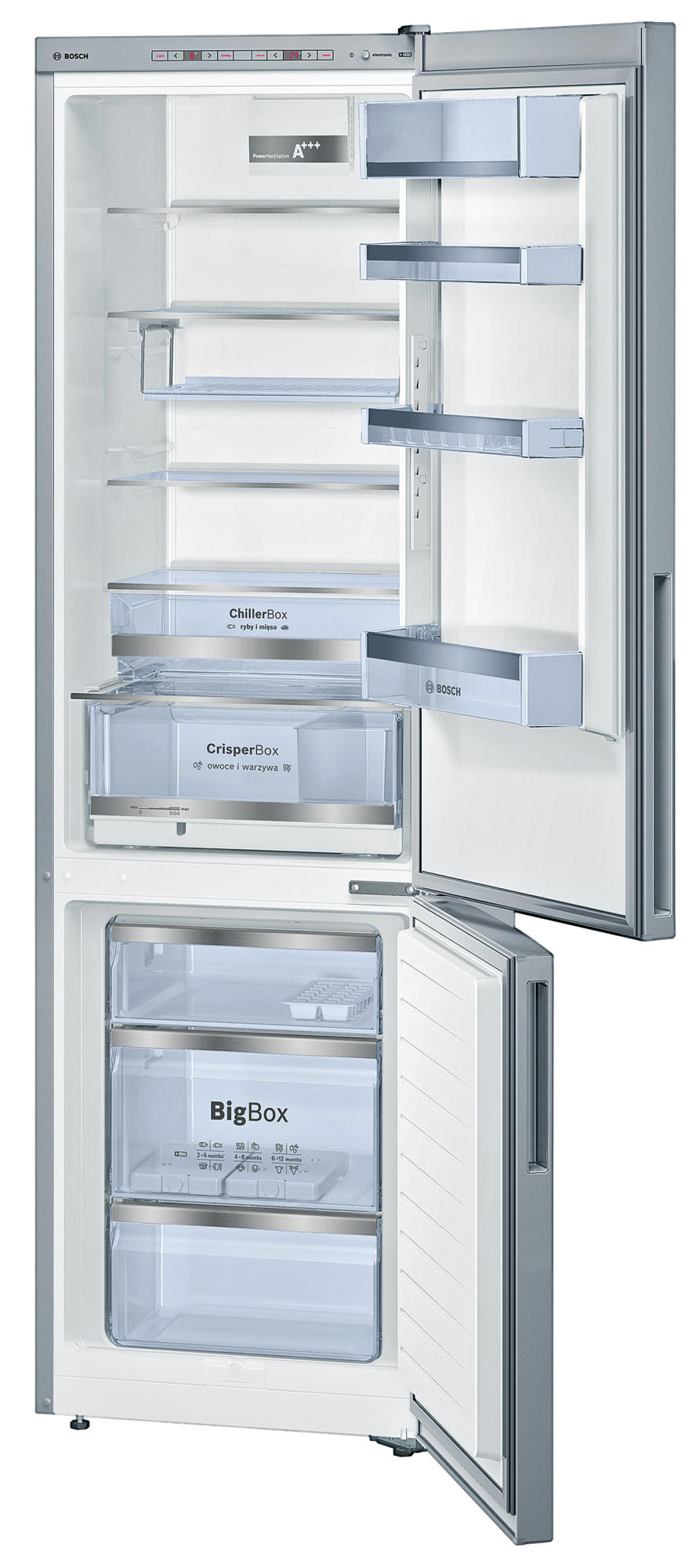 BOSCH KGE 39 AL 41 Edelstahl (Spektrum: A+++ - D) A+++ Kühlgefrierkombination, 2010 mm hoch, Inox)