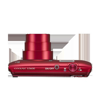 NIKON COOLPIX S3600 Kompaktkamera Rot, 8x opt. Zoom, TFT-LCD
