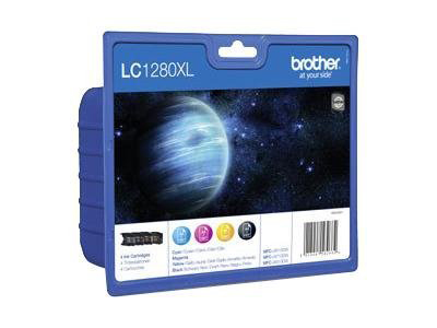 Ink cartridge packaging, with a blue frame, and an image of a planet in space.