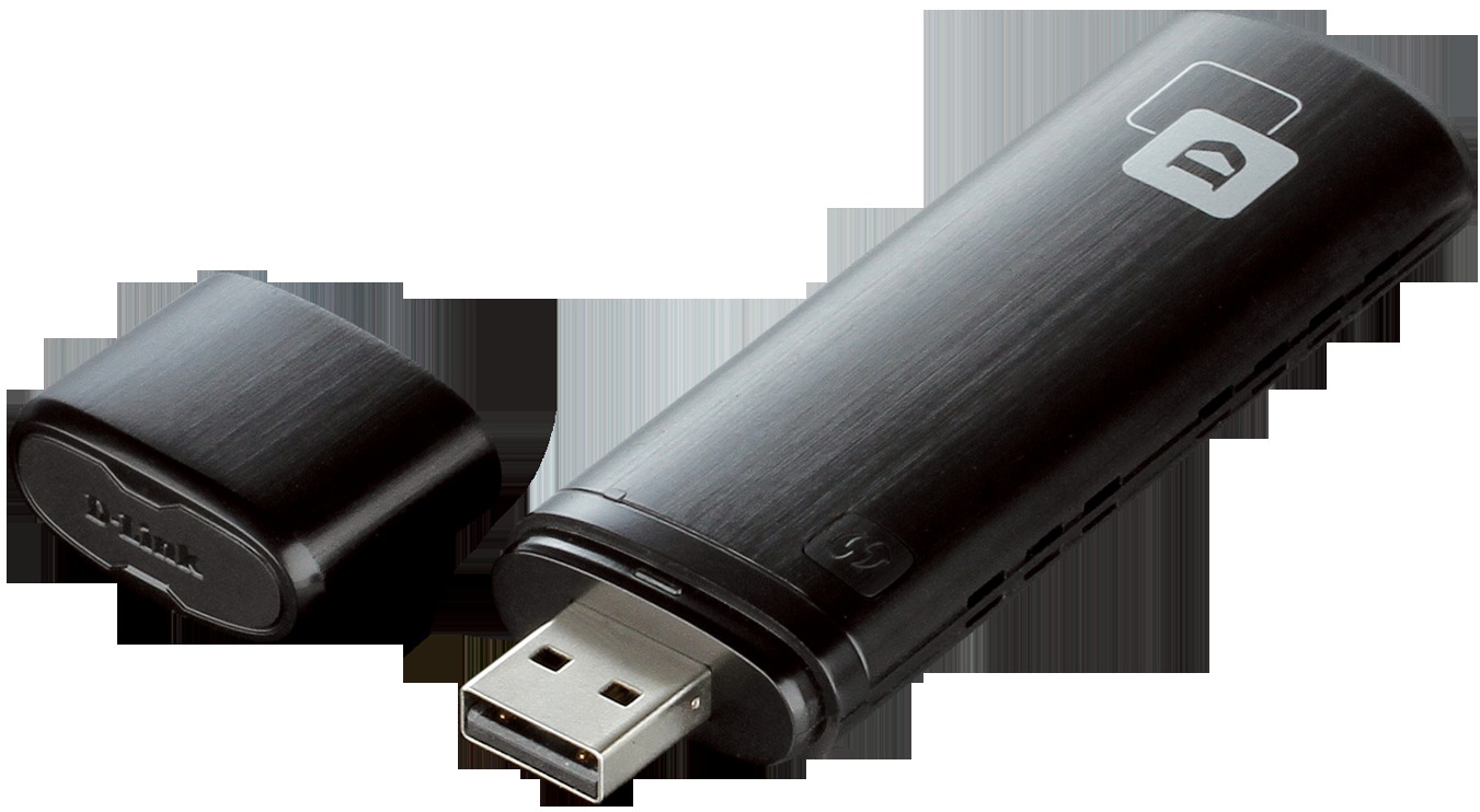 Zwarte USB-modem, een gegevensopslagapparaat met een open dop.
