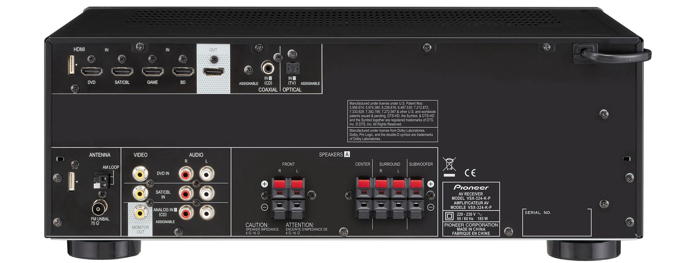 PIONEER HTP-073 5.1 Heimkino-System (Mehrkanal Receiver, 5.1 Satelliten-Lautsprechersystem, Schwarz)