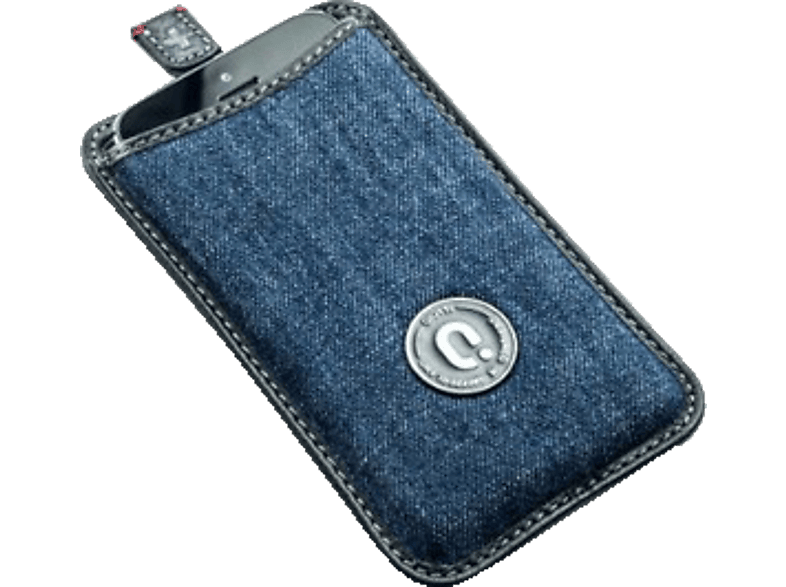 QIOTTI Smart Collection für blau in gewaschen blau, schwarz, iPhone 5/5S mit Apple Jeansstoff, kombiniert