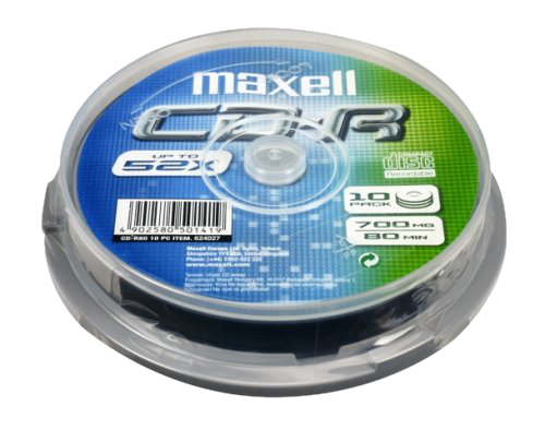MAXELL CD-R lemez 700 MB 52x, 10db hengeren (624027.00.CN)