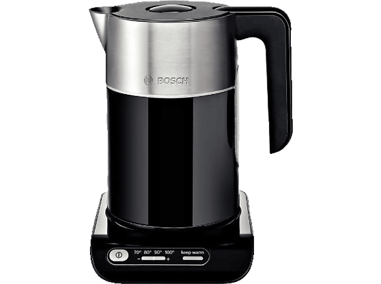 Bosch TWK 8613 P Styline Wasserkocher (Schwarz, 1.5 Liter, 2400 Watt)