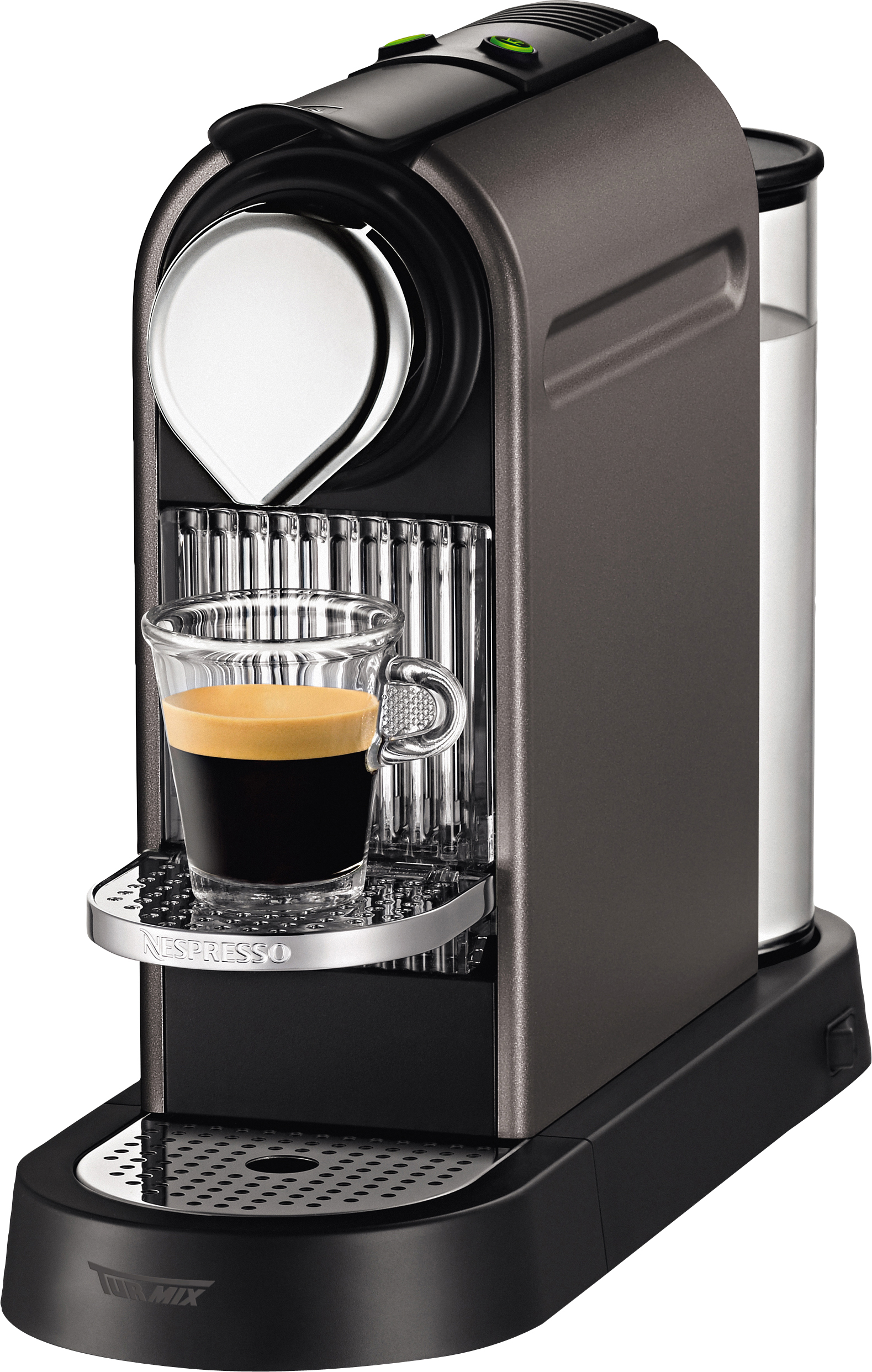 TURMIX Nespresso Kaffeemaschine CitiZ TX 170 Titan Nespresso-Kaffeemaschine Grau