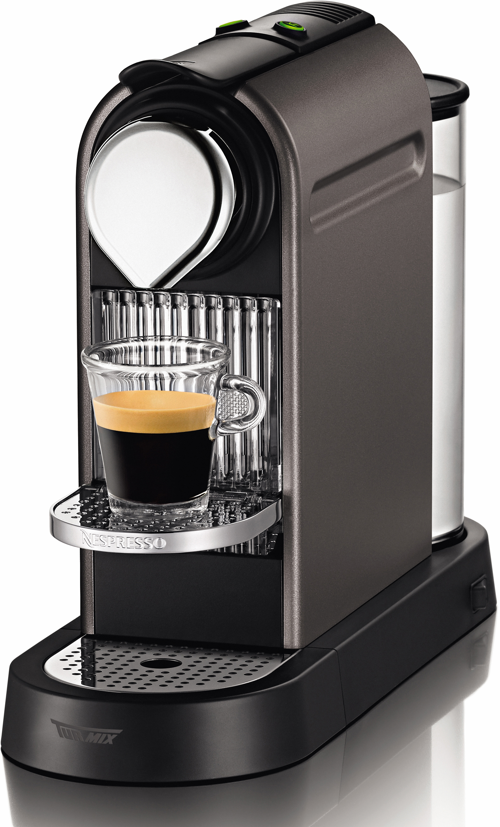 TURMIX Nespresso Kaffeemaschine CitiZ TX 170 Titan Nespresso-Kaffeemaschine Grau