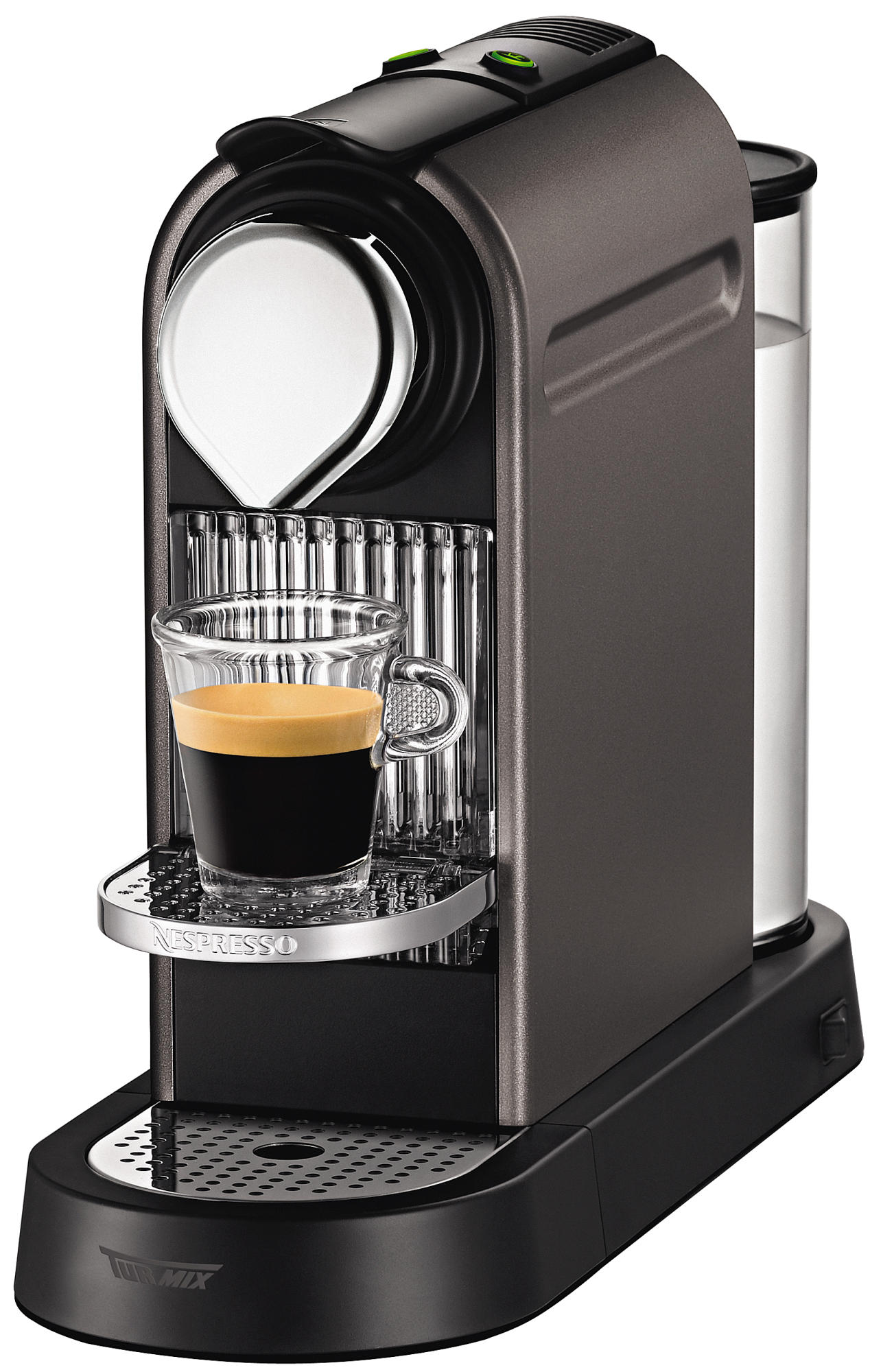 TURMIX Nespresso Kaffeemaschine CitiZ TX 170 Titan Nespresso-Kaffeemaschine Grau