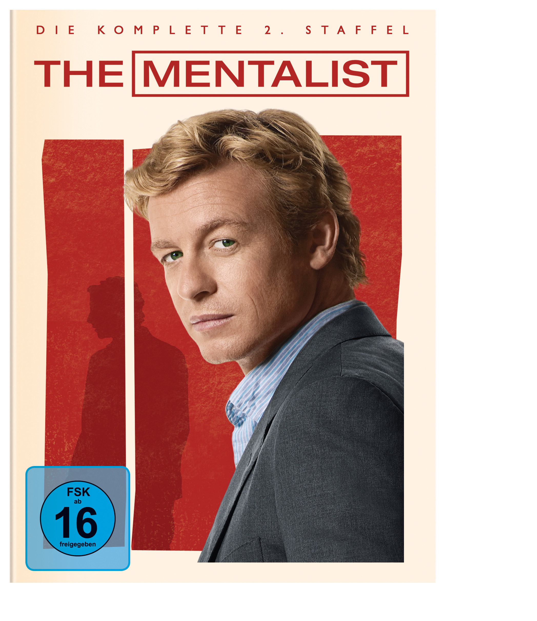 DVD-Cover: ein Mann, der den Betrachter ansieht, Titel 'The Mentalist'.