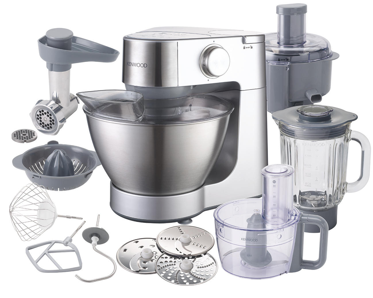 KENWOOD Küchenmaschine KM 286 PROSPERO SILBER Küchenmaschine Silber (900 Watt)