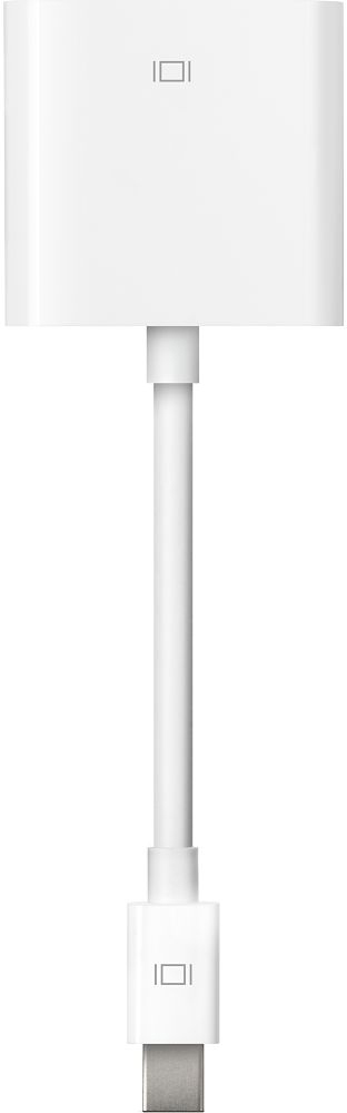 Weißer Apple Thunderbolt-zu-Display-Adapter. Weißer Hintergrund.