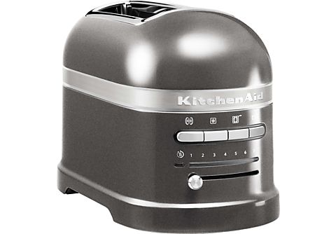 KITCHEN AID 5KMT2204EMS Artisan Toaster (Silber, 1250 Watt, Schlitze: 2)
