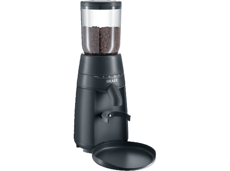 Graef CM 702 Kaffeemühle (Schwarz - matt, 128 Watt, Edelstahl-Kegel)