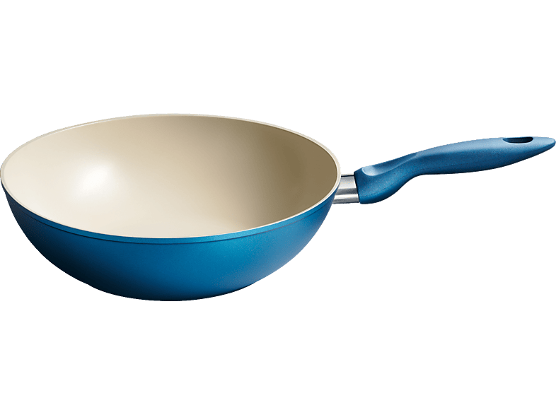 Kelomat Wok In Acciaio Inossidabile 28 Cm Con Rivestimento Antiaderente Kelomat Plus - Adatto A Induzione E Forno