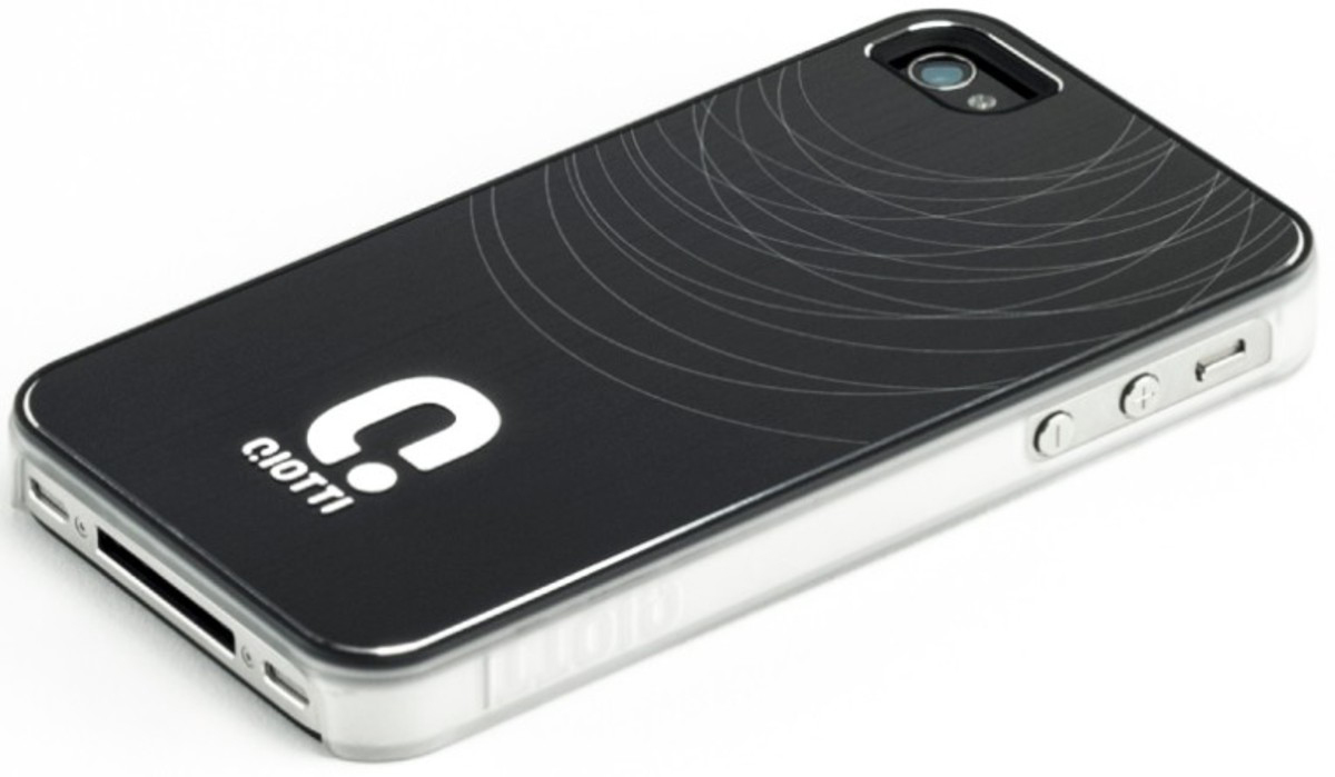 QIOTTI Q1002404 Shell Circle, Schwarz 4s, iPhone Apple, 4, iPhone