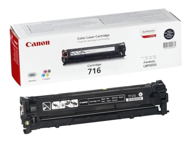 Canon-Patronenverpackung und die Patrone selbst. Schwarze Farbe, weißer Hintergrund.