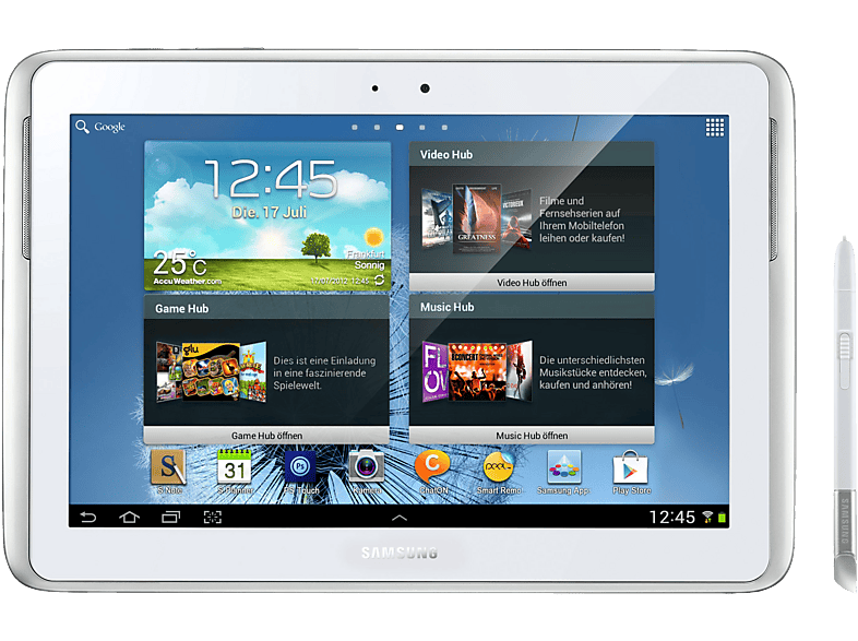 SAMSUNG GT-N 8000 Galaxy Note 10.1 16GB 3G weiß, 16 GB, 10,1 Zoll, Weiß ...