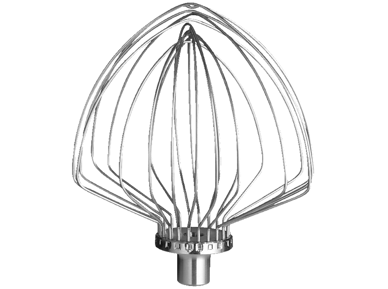 Kitchen Aid 5K7EW Schneebesen für große Küchenmaschinen (6.6l-6.9l) mit Schüsselheber, aus Edelstahl