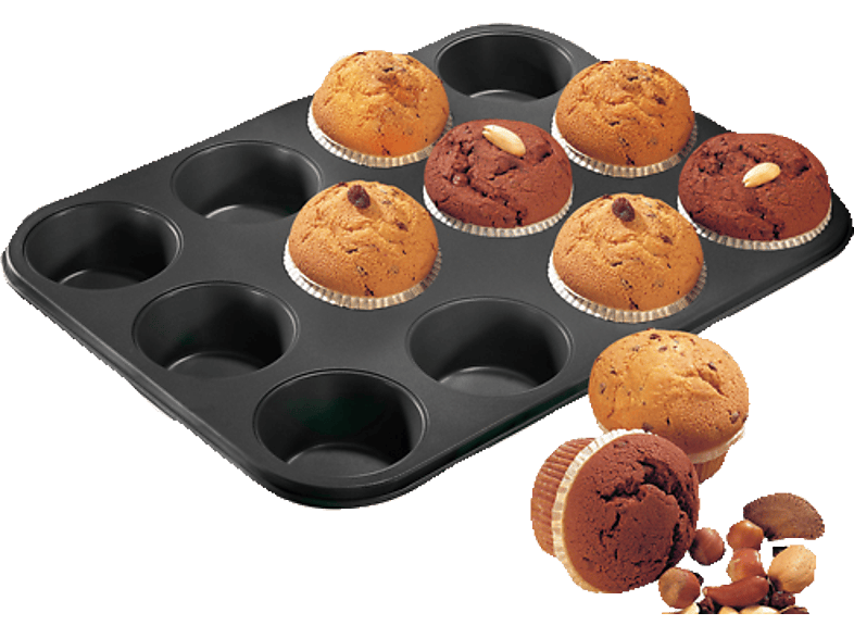Zenker 6535 Muffinform, Black metallic