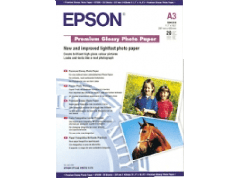 EPSON Premium Glossy Photo Paper A3 20 Blatt