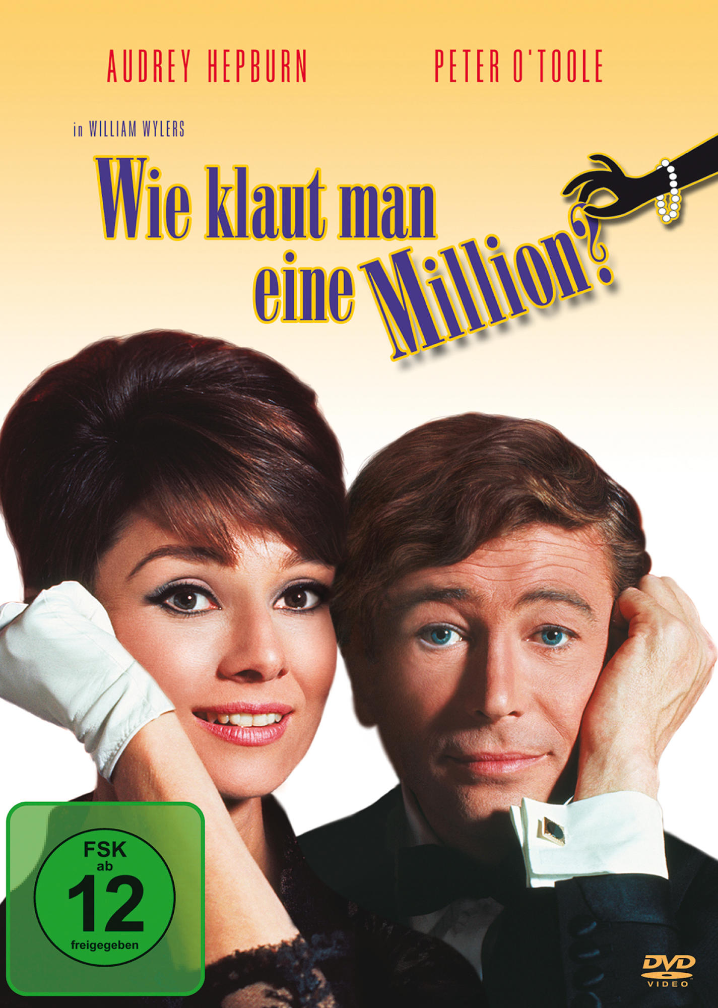 Filmposter mit Audrey Hepburn und Peter O'Toole. Text auf Deutsch oben und unten.