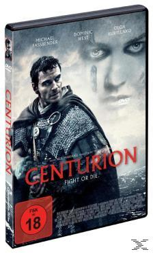DVD-Cover für den Film Centurion mit zwei Gesichtern und einem Krieger.