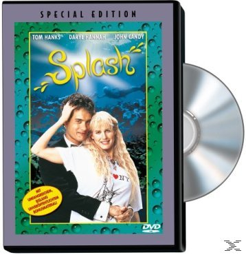 Splash-Film-DVD-Cover mit Tom Hanks und Daryl Hannah.