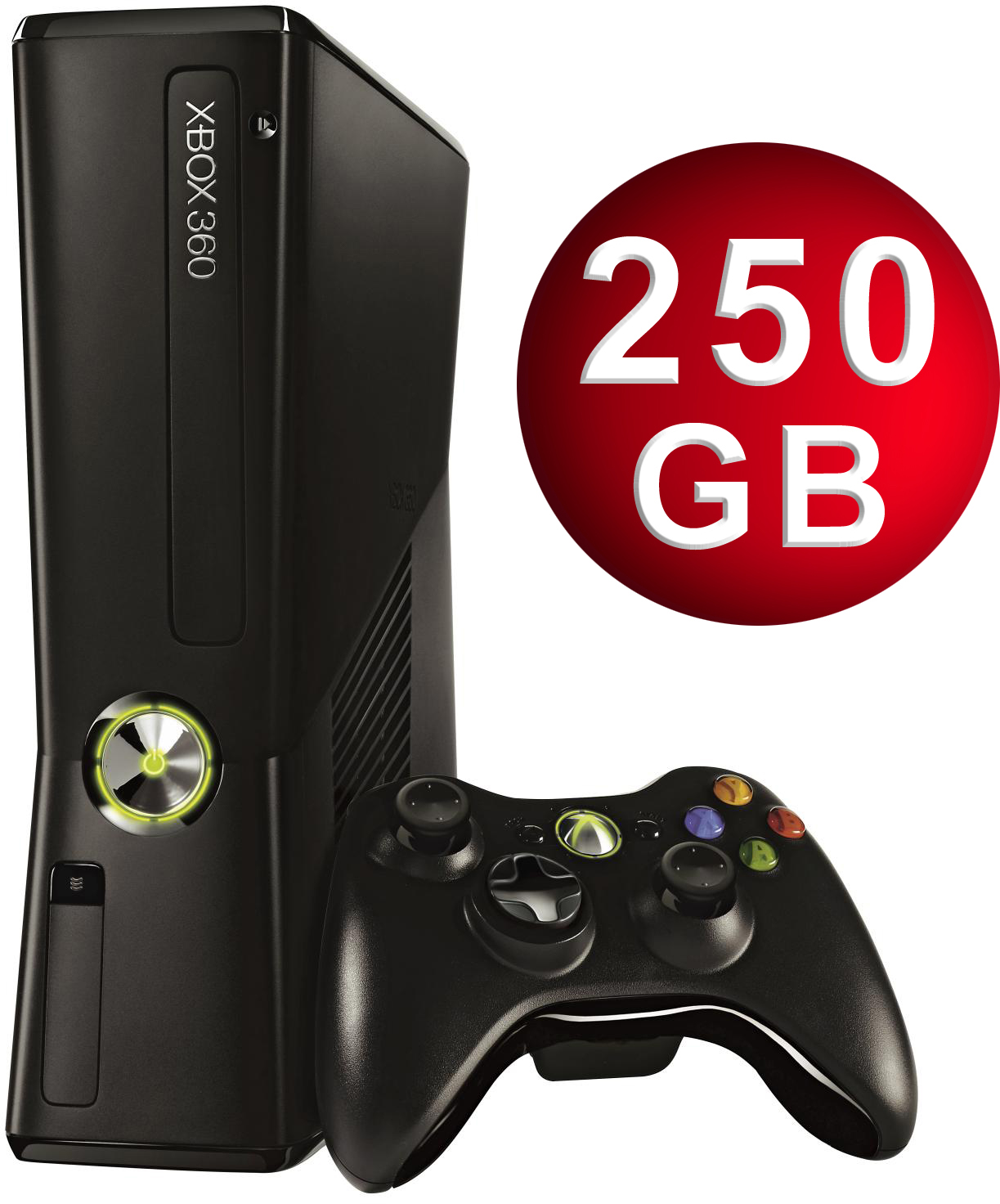 MICROSOFT XB360 Slim 250 GB Spielkonsole, mattschwarz