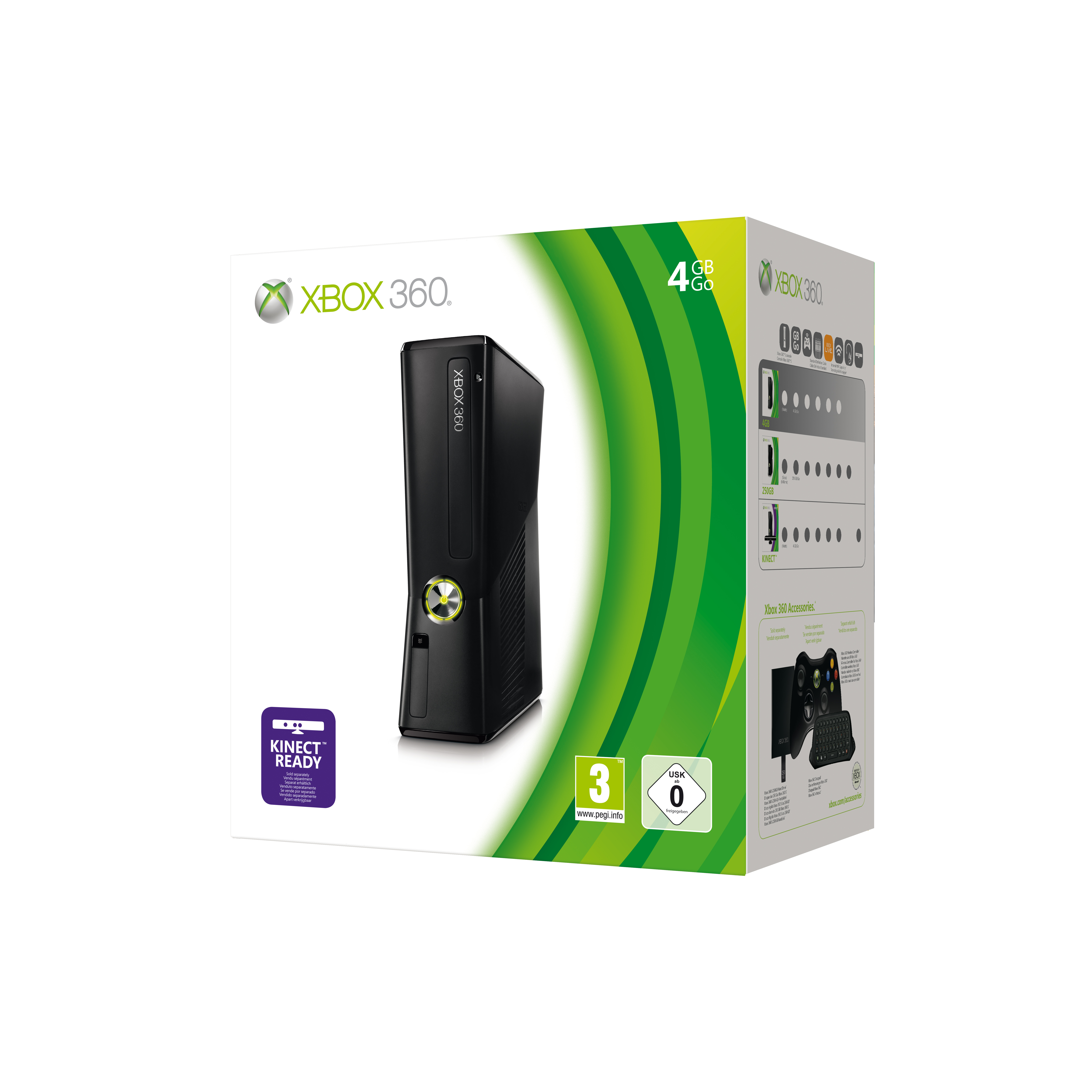 MICROSOFT XB360 Slim 250 GB Spielkonsole, mattschwarz