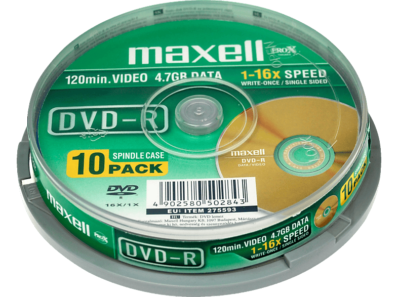 Blueray/dvd Player Maxell® Dvd+r Recordable Disc, 4.7 Gb