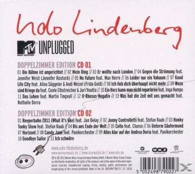 CD-Rückseite. Songlisten von Udo Lindenberg. MTV Unplugged Album.