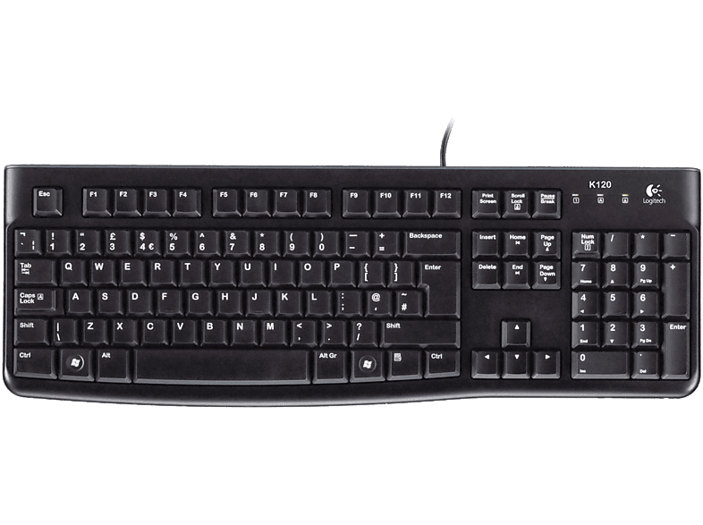 LOGITECH K120 USB Kablolu Türkçe Q Klavye - Siyah