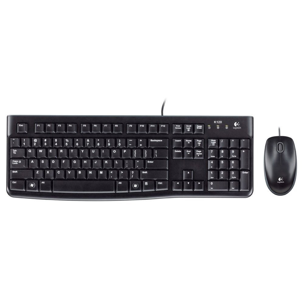 MK120 USB Kablolu Tam Boyutlu Türkçe Q Klavye Mouse Seti  - Siyah