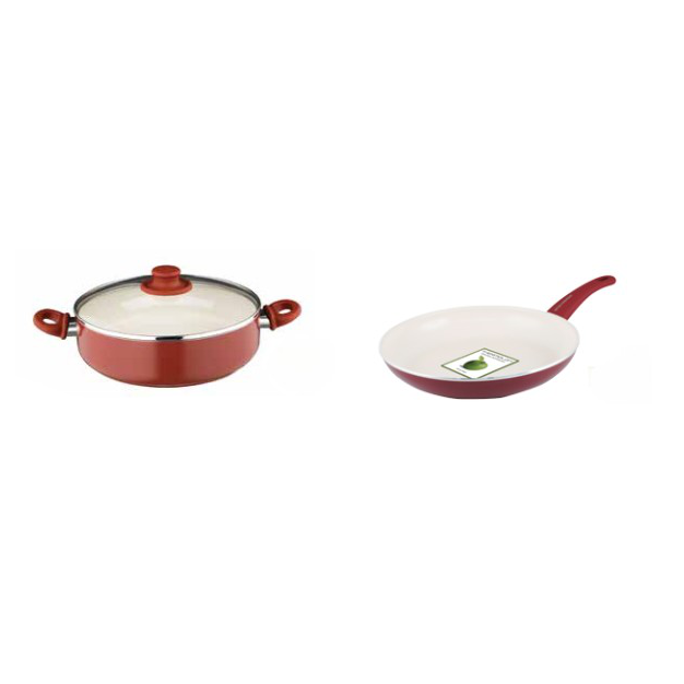 VITAVERDE VVB3 Burgundry 26 cm Tava Tencere Set