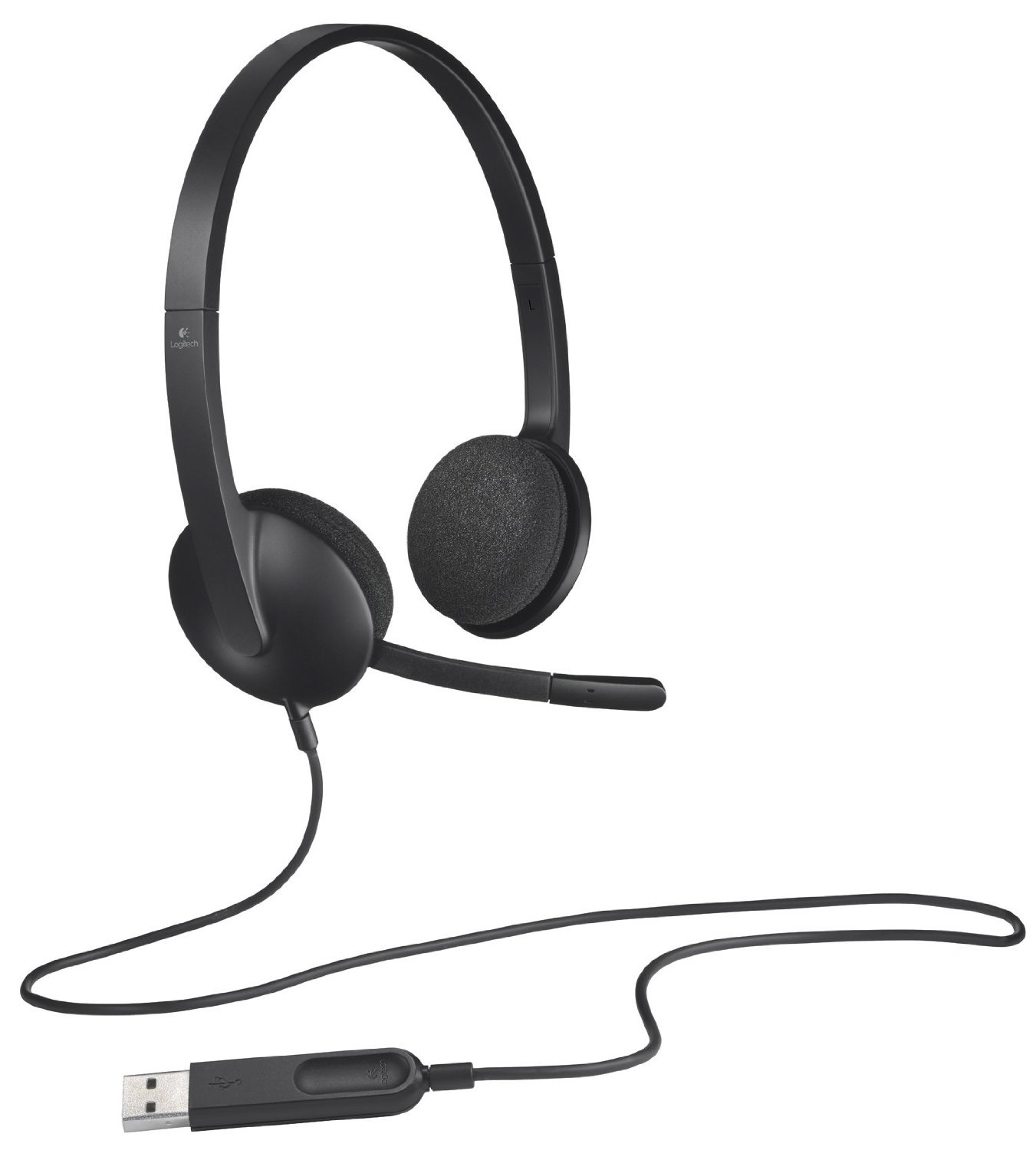 H340 USB  Gürültü Önleyici Mikrofonlu Kablolu Kulaklık - Siyah