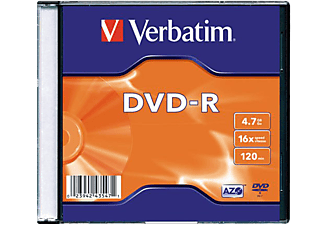 VERBATIM DVD-R lemez 4,7 GB 16x, vékony tok AZO