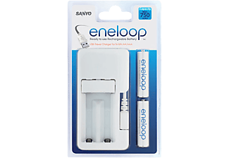 SANYO Eneloop MDU01 USB-s töltő 2db AAA 750mAh akkumulátorral