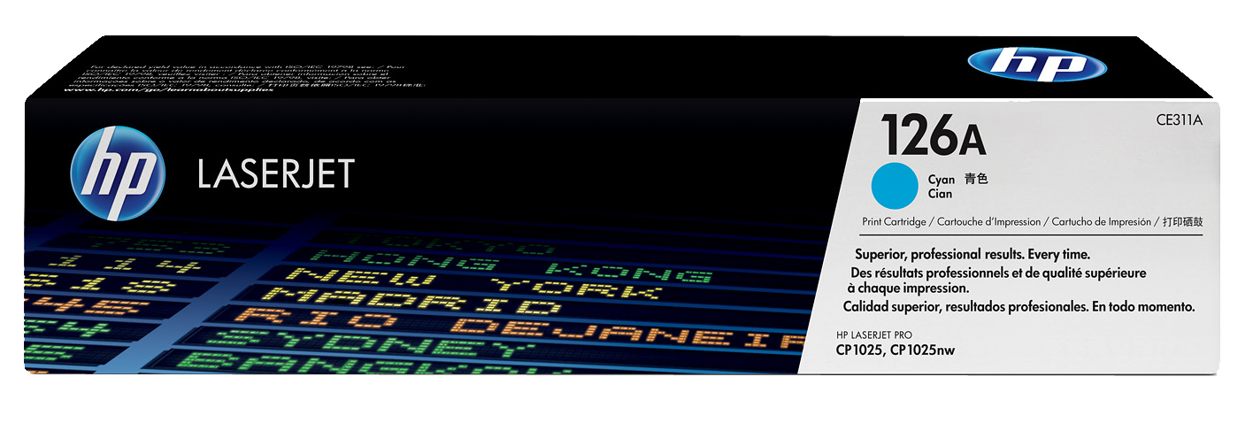 HP 126A ciánkék eredeti LaserJet tonerkazetta (CE311A)