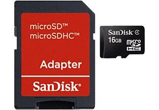 SANDISK MicroSDHC 16GB kártya+adapter (SDSDQB-016G-B35)