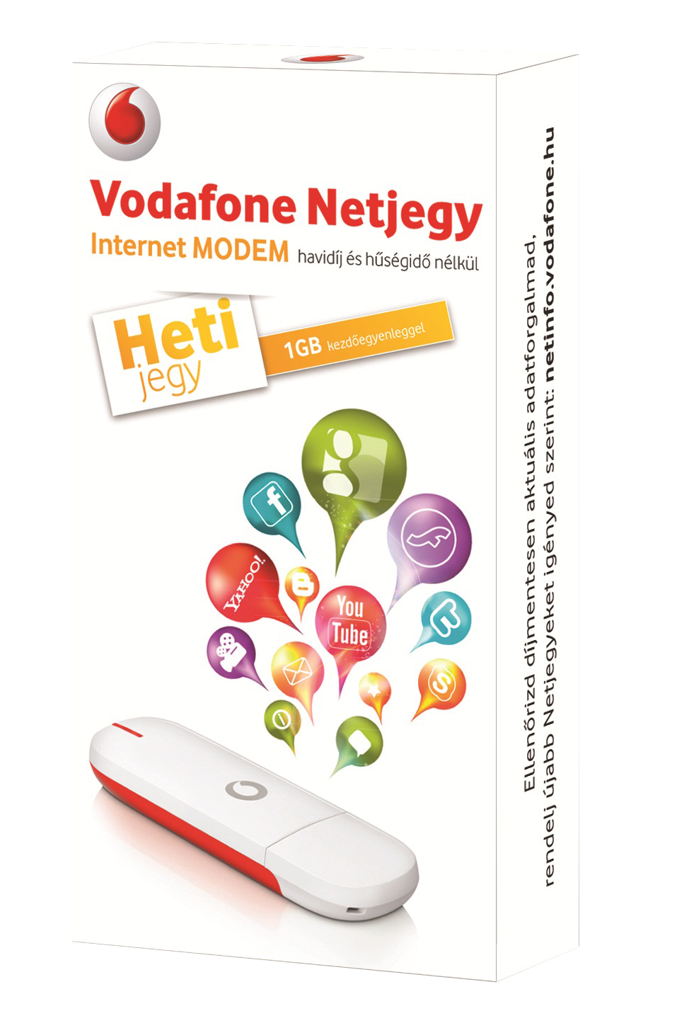 VODAFONE Netjegy hetijegy