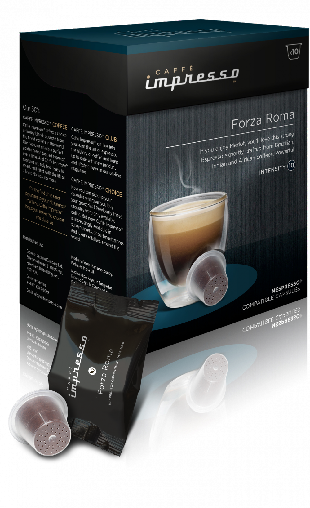 CAFFÉ IMPRESSO Forza Roma kávé kapszula Nespresso-hoz