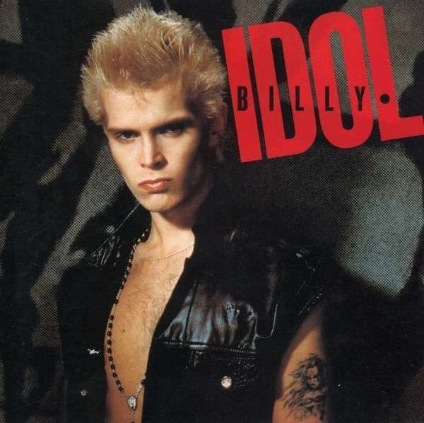 Billy Idol album borító Billy Idol portréval és 'IDOL' szöveggel.