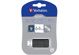 VERBATIM Pinstripe 64GB USB 2.0 pendrive fekete