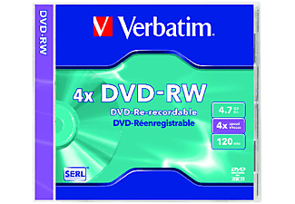 VERBATIM DVD-RW újraírható lemez 4,7 GB 4x, normál tokban, SERL