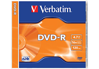 VERBATIM DVD-R lemez 4,7 GB 16x, normál tok AZO