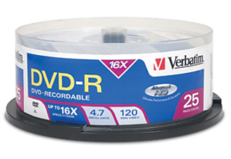 VERBATIM DVD-R 4.7 GB 16x Matt Silver Surface 25 st.
