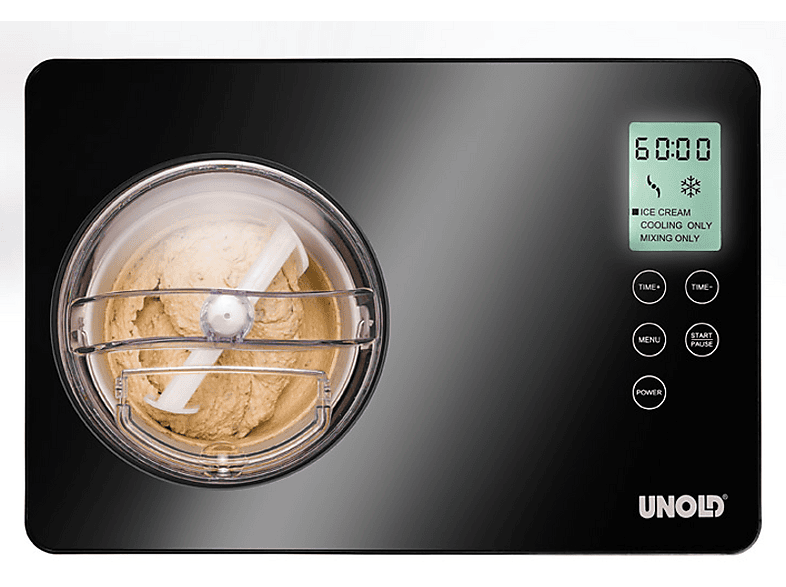UNOLD 48845 Gusto Eismaschine (180 Watt, 2 l, schwarz/silber) — Foto 3 von 3