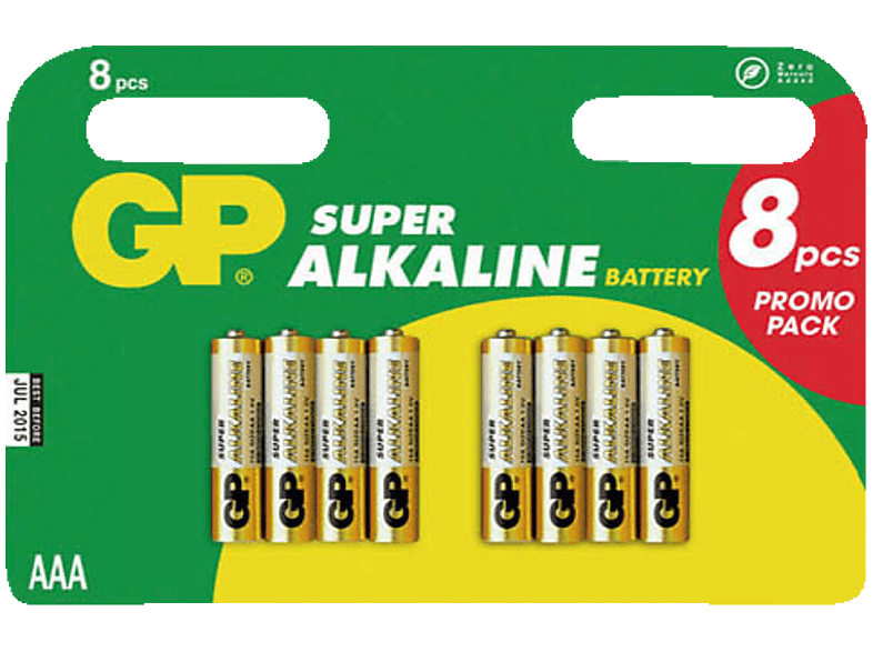 GP Super Alkaline 8x Aaa-batterijen afbeelding